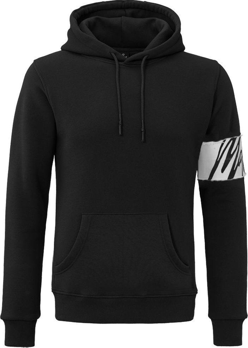 Malelions Captain Hoodie -  Black/White - L