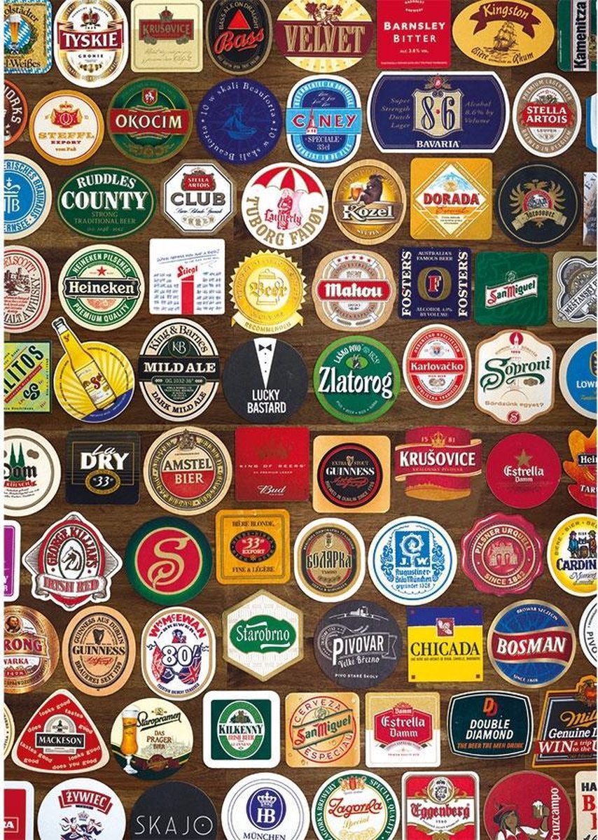 Bierviltjes. Puzzel. 1000 stukjes