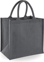 Jute Midi Shopper (Grafiet Grijs)