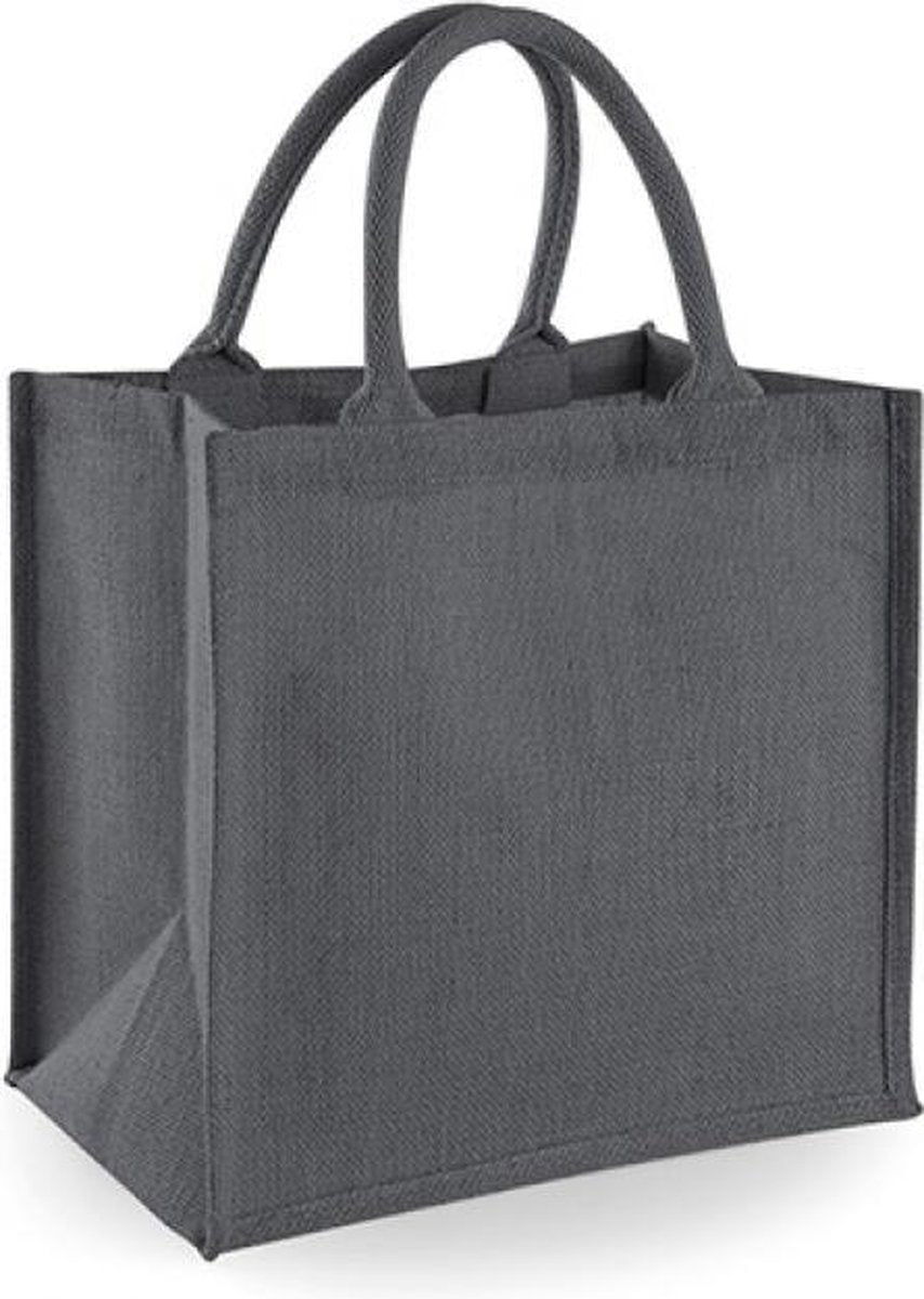 Jute Midi Shopper (Grafiet Grijs)
