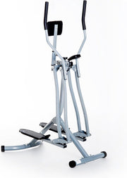 HOMdotCOM Crosstrainer ergometer met LCD display staal zilver