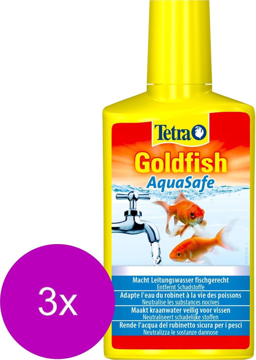 Tetra Aqua Aquasafe Goldfish - Waterverbeteraars - 3 x 250 ml