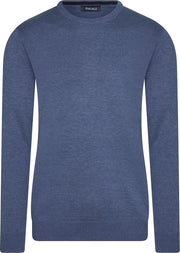 Ferlucci – Exclusieve Heren Trui met Ronde Hals - Indigo