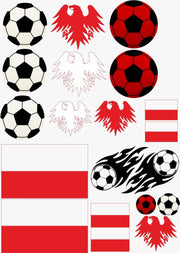 (Auto)Raamsticker POLEN EK voetbal A4 - Versiering - EK voetbal 2021 - Raamdecoratie voetbal - wit rood - voetbalsupporter - raamsticker Polen - voetbal zomer - stickers