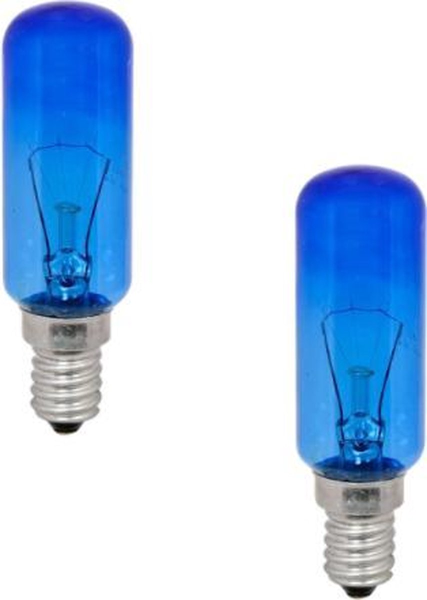 Bosch Siemens lamp koelkast koelkastlampje - 2 stuks - Dr. Fisher lampje koelkast Blauw 25W E14
