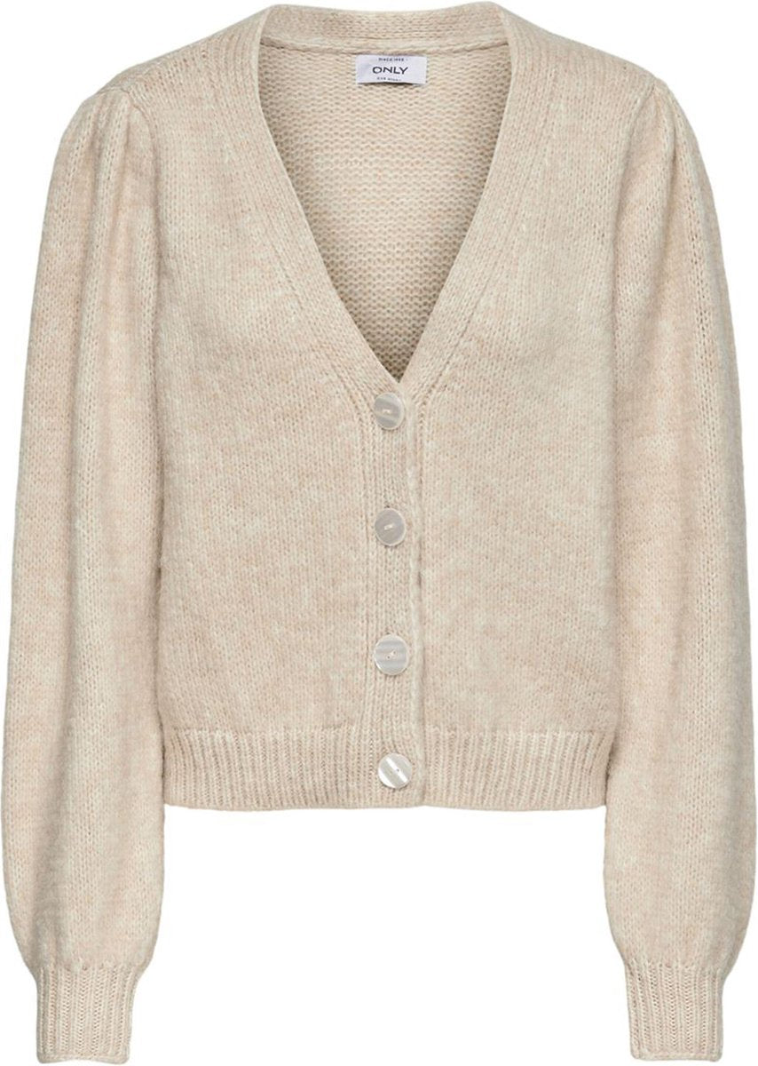 Onlbenin L/s V-neck Cardigan Knt 15224389 Pumice Stone/w Melange