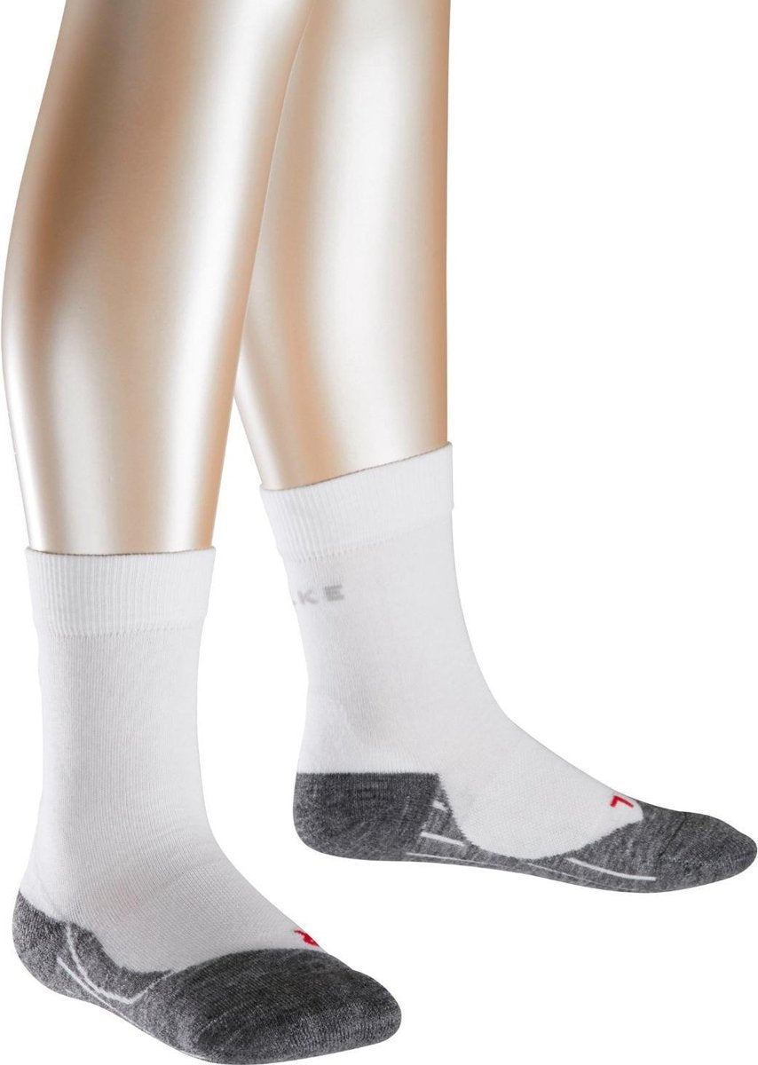 FALKE RU4 Kids Hardloopsokken - Wit - Maat 27/30