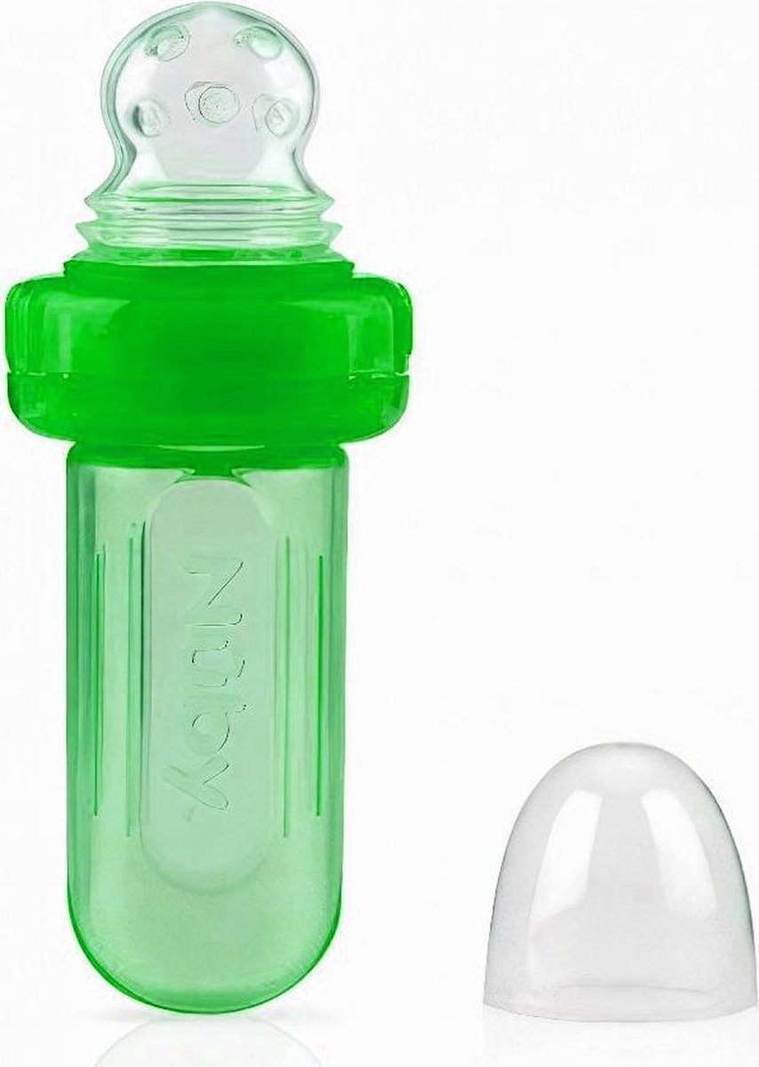Nuby Voedselknijper Junior 40 Ml Siliconen Groen