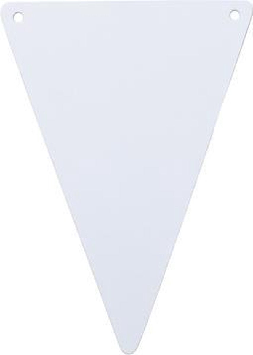 Witte vlaggen karton - DIY - 5 stuks - Maak je eigen vlaggenlijn