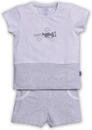 Woody - Unisex Pyjama - Optical White - Vliegtuig - 181-7-PAK-Z/108 - Maat 56