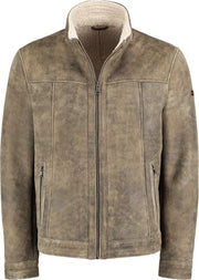 DNR Leren Jack - Modern Fit - Groen - 58