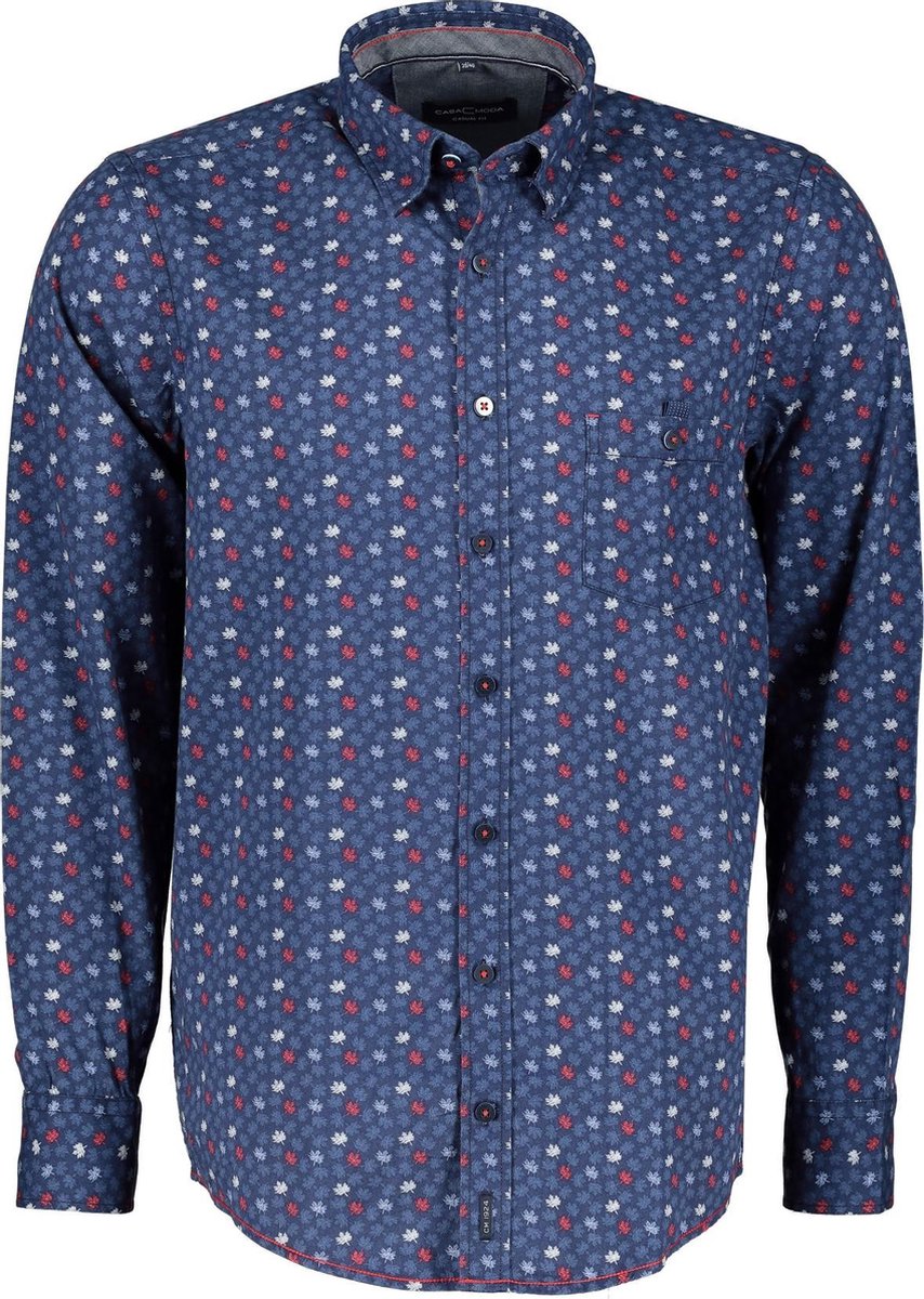 Casa Moda Overhemd - Modern Fit - Blauw - 3XL Grote Maten