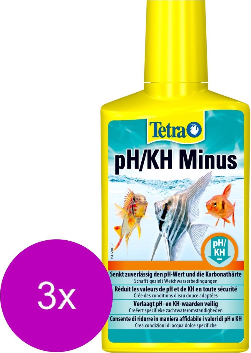 Tetra Aqua Ph/Kh Minus - Waterverbeteraars - 3 x 250 ml
