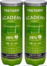 Tretorn Academy Stage 1 Green 6 pack