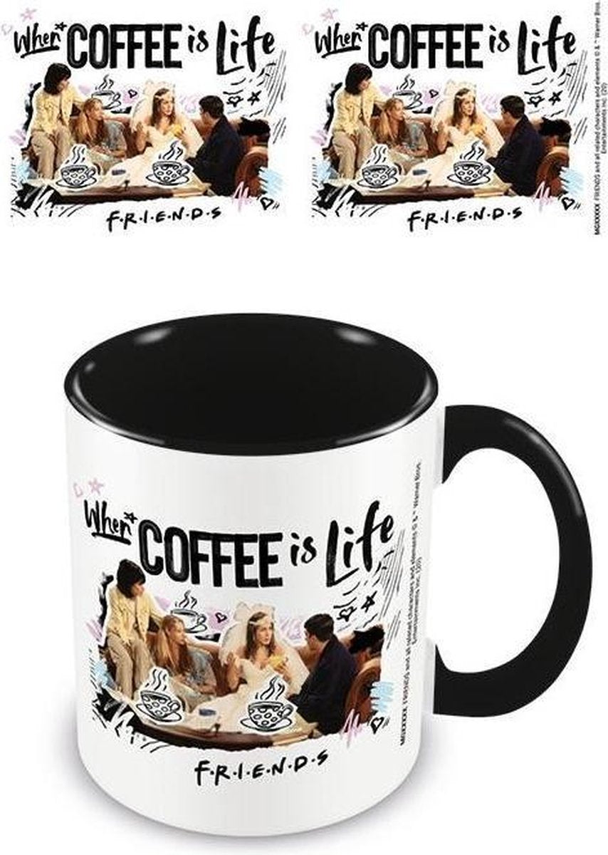 FRIENDS Coffee is Life Coloured Inner Mug 315ml