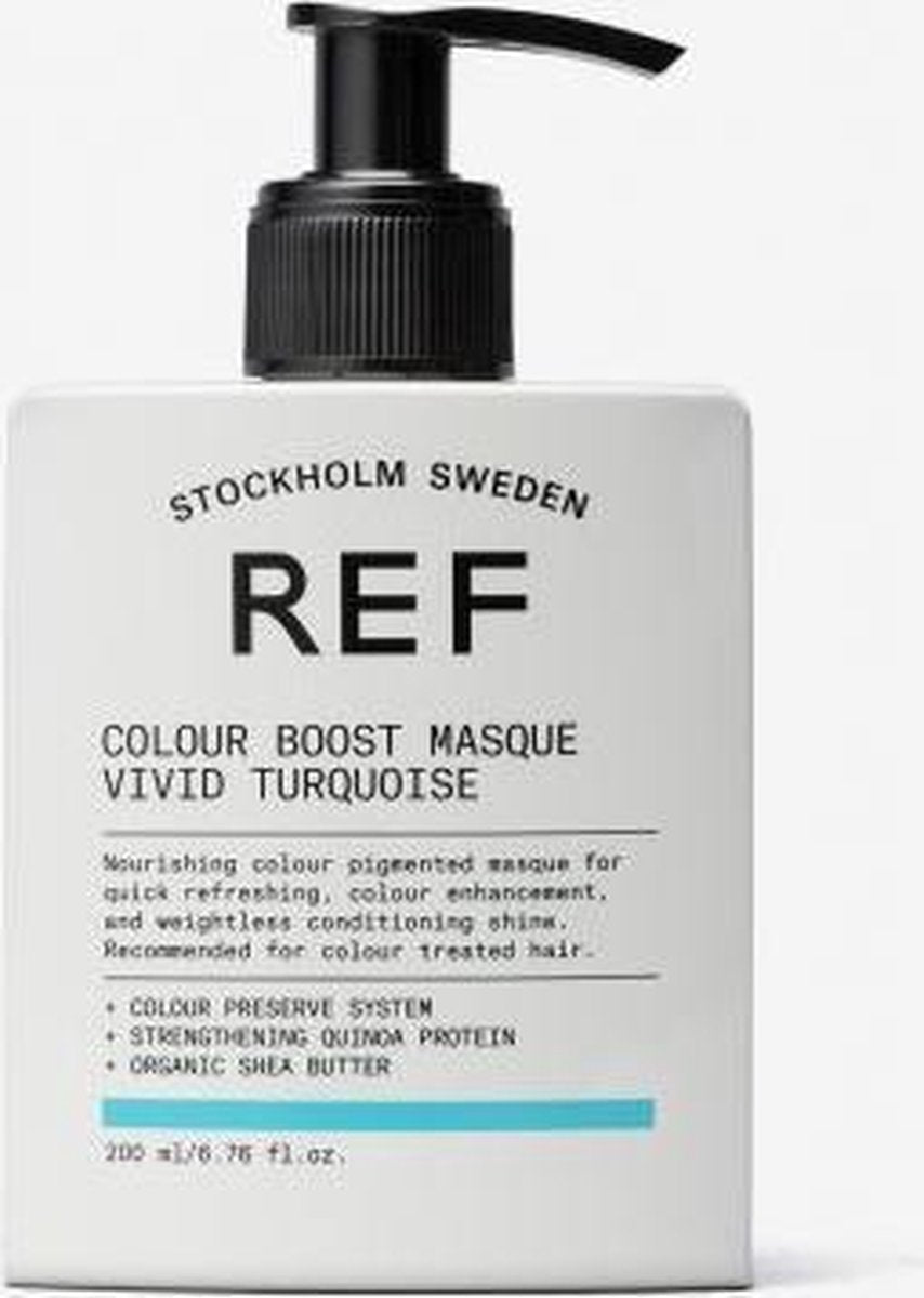 REF Colour Boost Masque Vivid Turquoise haarmasker Vrouwen 200 ml