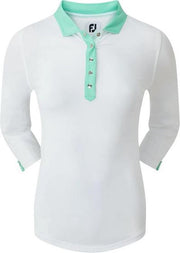 Footjoy Polo - Contrast Trim - Wit - XXL