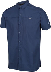 Regatta - Men's Honshu V Short Sleeved Shirt - Outdoorshirt - Mannen - Maat XL - Blauw