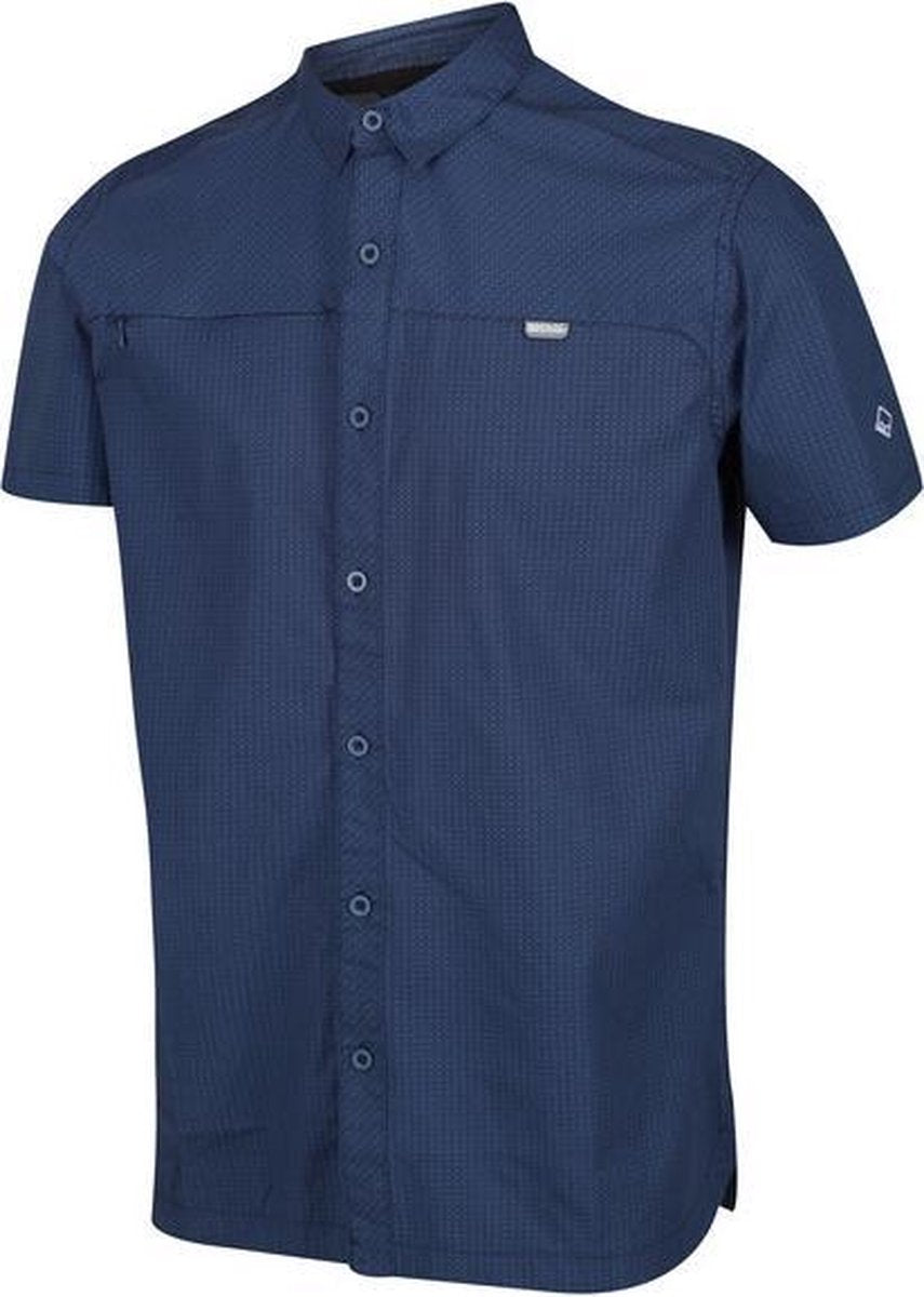 Regatta - Men's Honshu V Short Sleeved Shirt - Outdoorshirt - Mannen - Maat XL - Blauw
