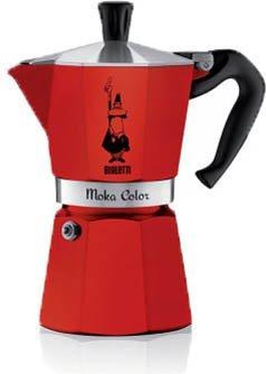Bialetti Espressomaker - Moka Express - 3 kops - rood