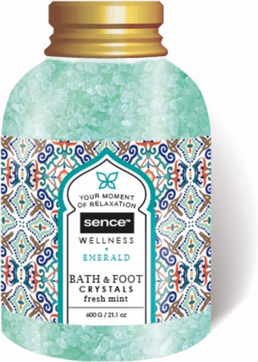 12x Sence Of Wellness Badkristallen Emerald 600 gr