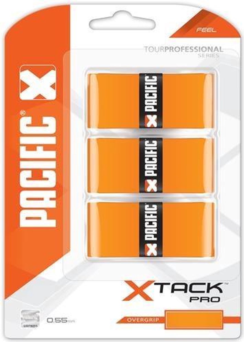 Pacific X Tack Pro Overgrip Feel Oranje 0.55 Mm 3 Stuks