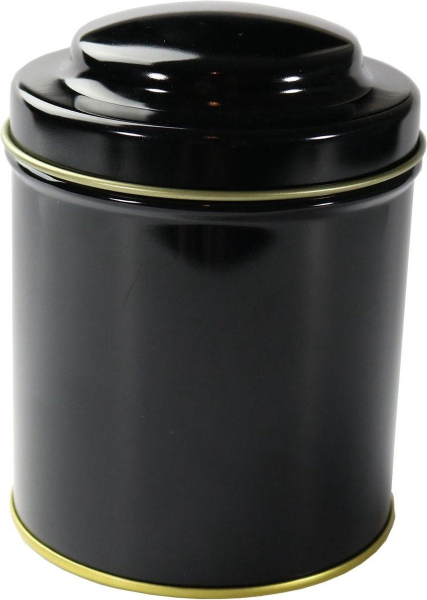Shamila Theeblik Rond Zwart - Zwart - Blik - 125 gram