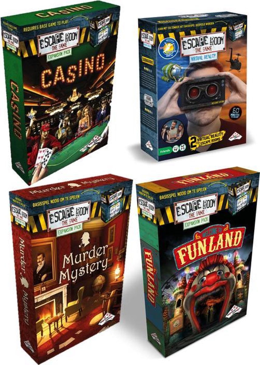 Escaperoom uitbreidingsvoordeelset zonder basisspel Escape Room The Game: VR & Escape Room The Game Murder Mystery & Identity Games Escape Room - Casino & Escape Room The Game Welcome to Funland