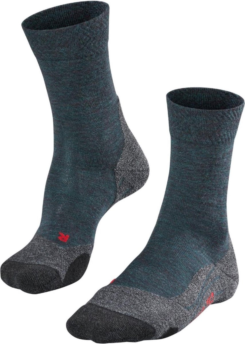 FALKE TK2 Melange Heren Wandel Sok 16162 - Groen 7371 scarab Heren - 42-43