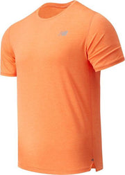 New Balance Impact Run Shirt Heren - oranje/wit - maat XL