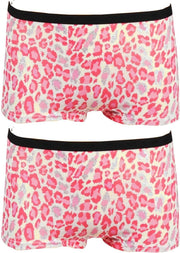 Funderwear 2-Pack Meisjes boxershorts Animal Barely Pink maat 152