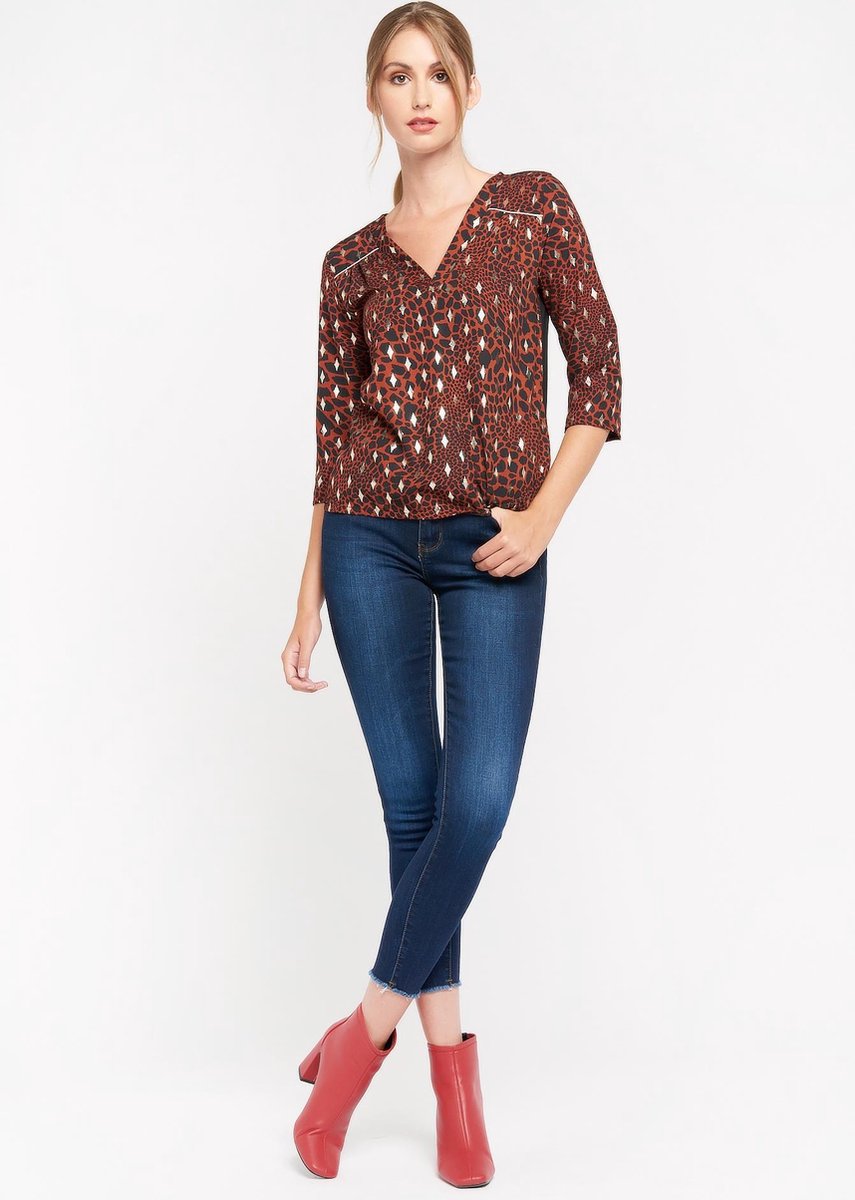 T-shirt en luipaardprint - Roest
