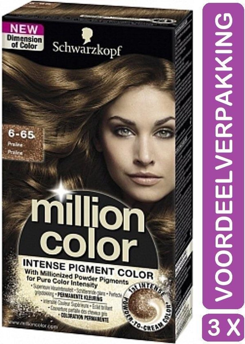 Schwarzkopf Million Color 6-65 - Haarverf 2 Stuks Voordeelverpakking