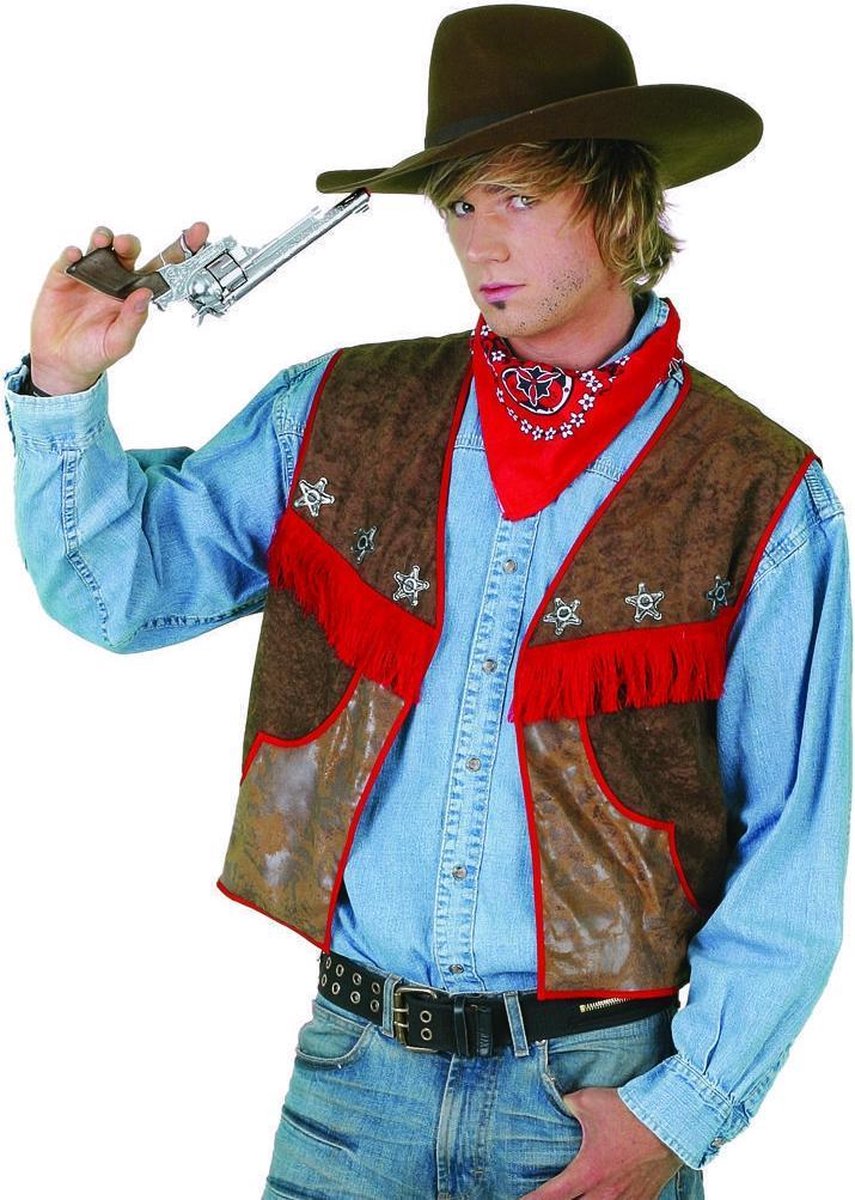 Cowboy vest wasleder Maat 50
