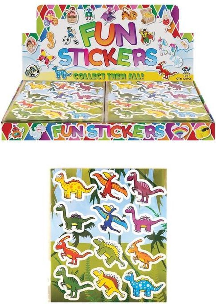 10 velletjes dinosaurus stickers