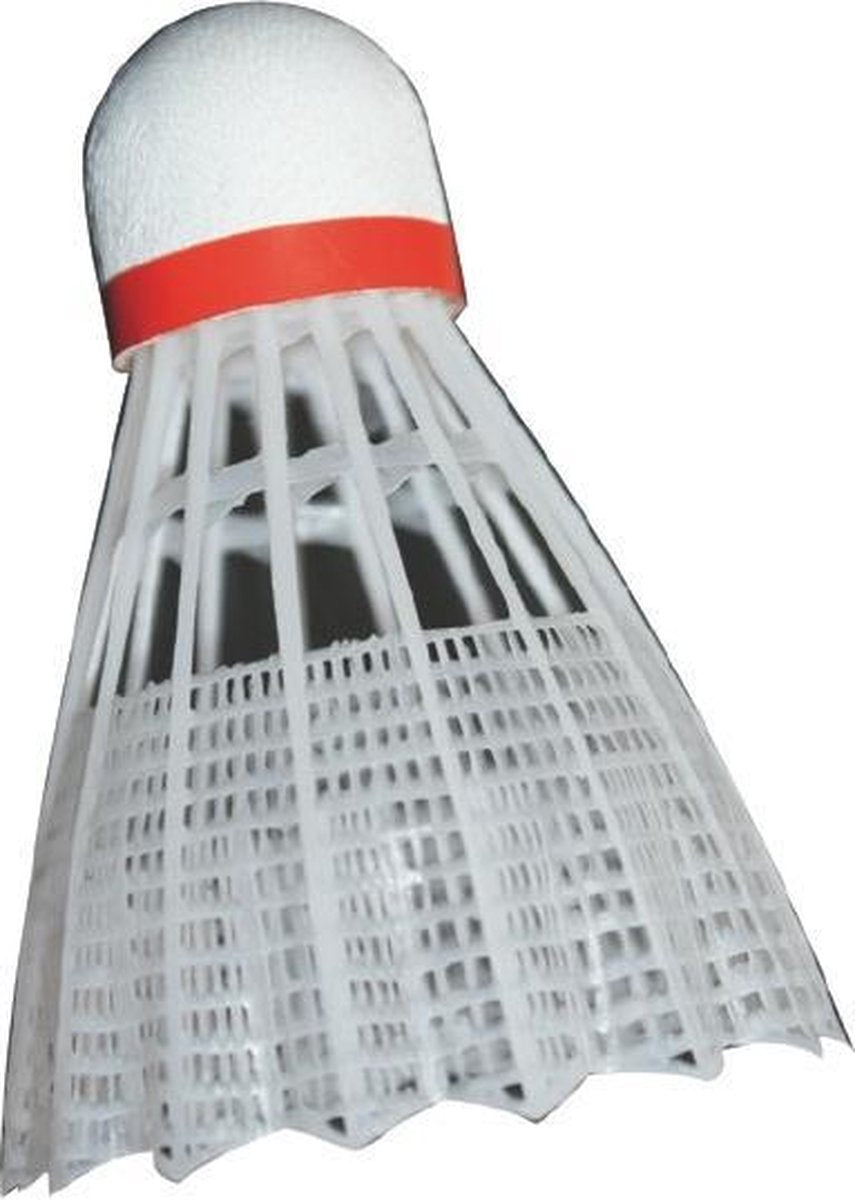 Atipick Badmintonshuttlesset Nylon/kurk Wit 6 Stuks