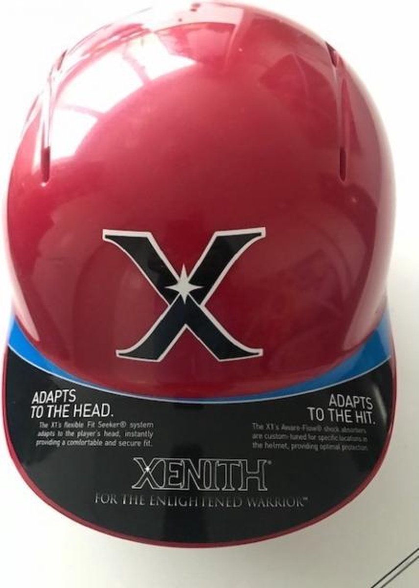 Xenith X1 Baseball Softball Slag Helmet - Rood - Large