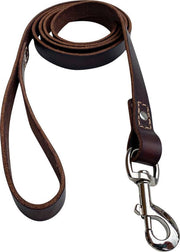 Hondenriem - 140cm – bruine riem - leren hondenriem met stiksels – 100% volnerfleer - hond