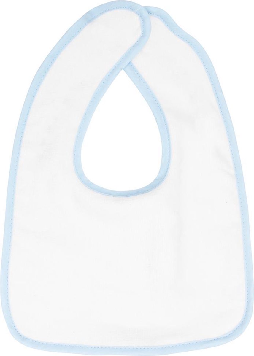 Unico Badstoffen Slabbetjes 26x37cm 25 stuks-Wit-Blauw