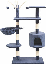 VidaXL Kattenkrabpaal Met Sisal Krabpalen - Donkerblauw - 125 cm