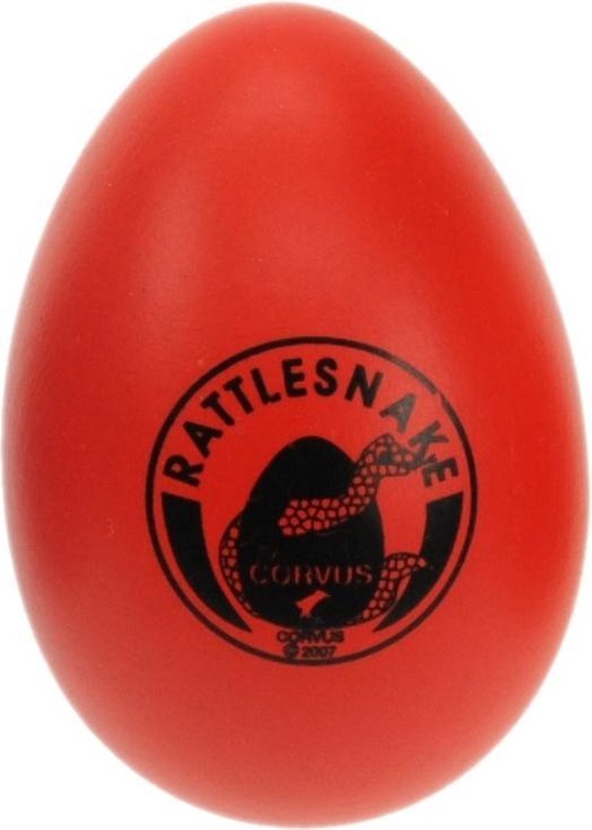 Rattlesnake Percussie-ei Junior 6 X 4 Cm Hout Rood/zwart
