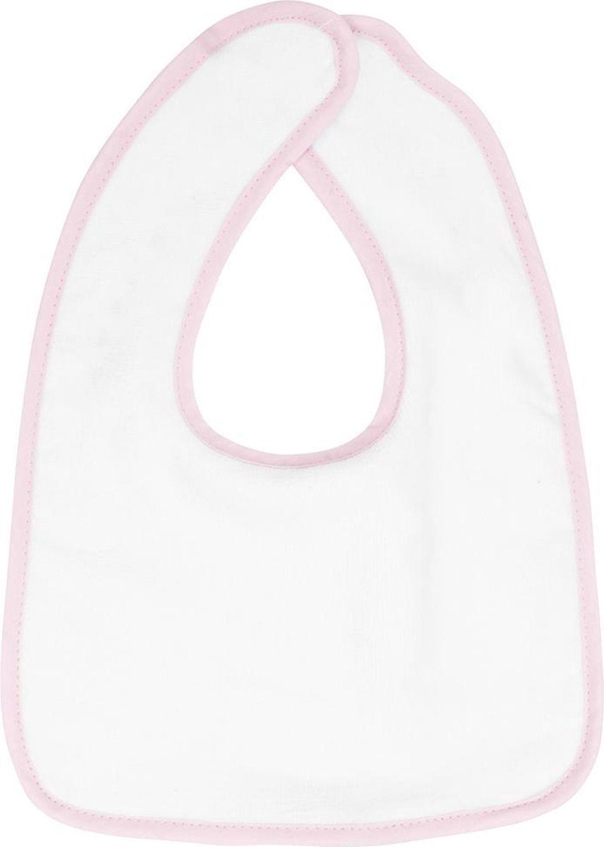 Unico Badstoffen Slabbetjes 26x37cm 25 stuks-Wit-Roze