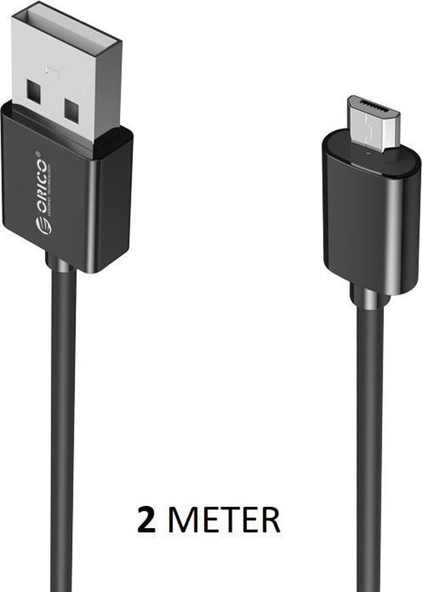 Orico USB Kabel naar Micro-USB kabel 3A - 2M - Zwart