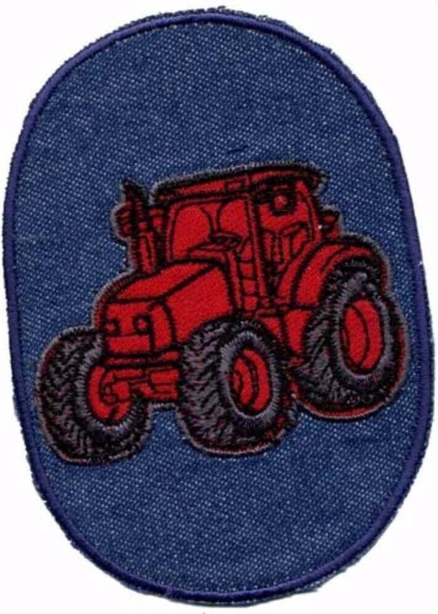 HKM APPLICATIE TRAKTOR ROOD OPSTRIJKBAAR 6.5 X 9 CM.  5 STUKS.