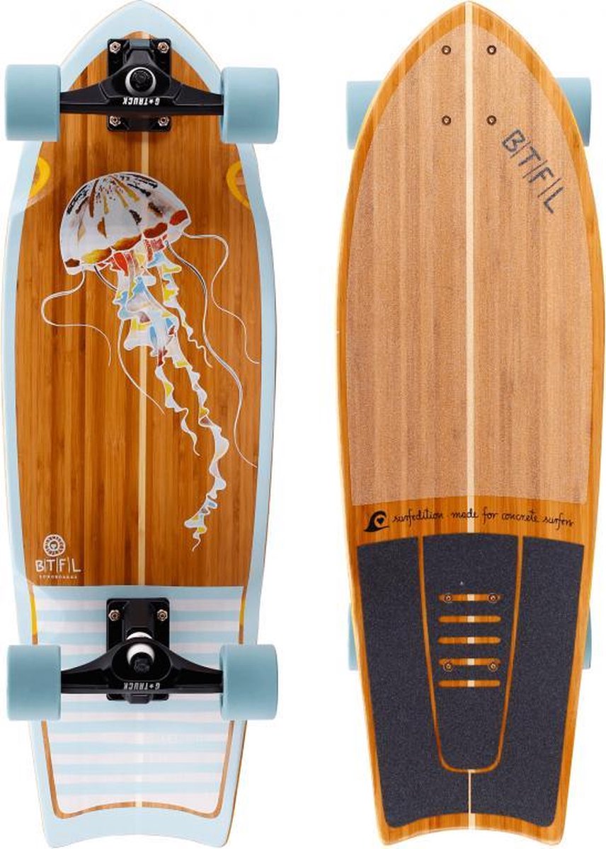 Btfl Aurelia Surfskate Board Bamboo Complete