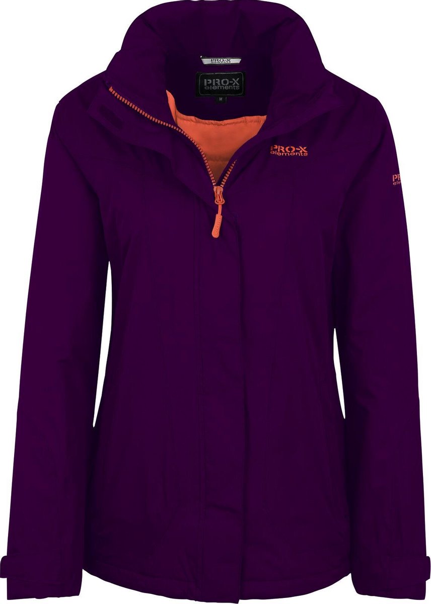 Pro-X Elements - Overgangsregenjas voor dames - Cindy - Aubergine - maat 42EU