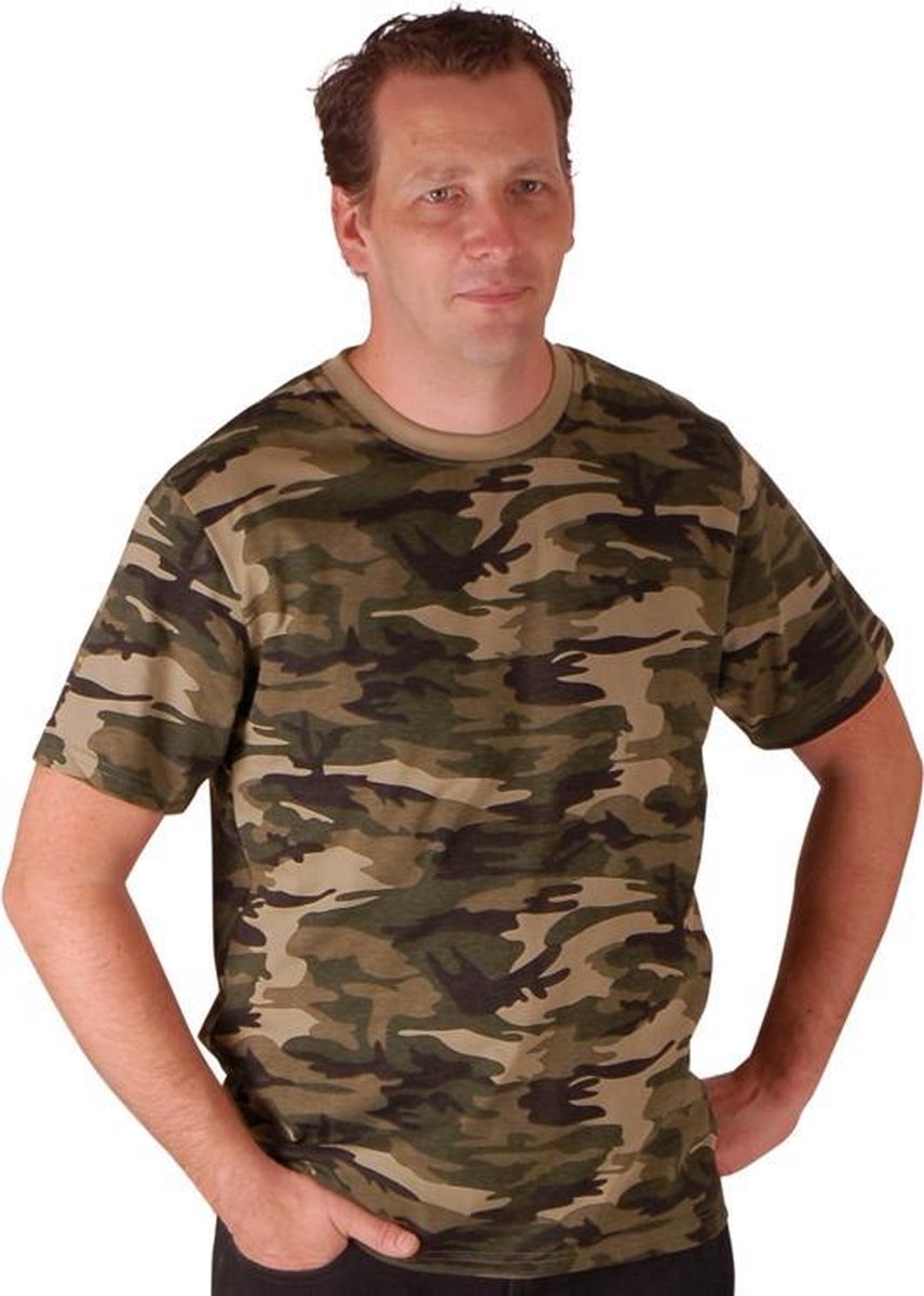 T-shirt camouflage licht-2 S