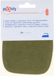 PRONTY KNIE / ELLEBOOGSTUKKEN OPSTRIJKBAAR GROEN - 3 PAKJES a 2 STUKS - 041.