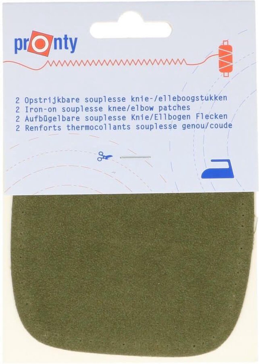 PRONTY KNIE / ELLEBOOGSTUKKEN OPSTRIJKBAAR GROEN - 3 PAKJES a 2 STUKS - 041.