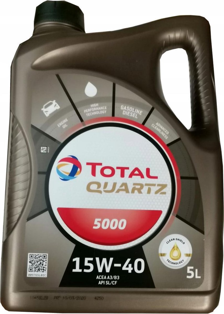 5 Liter Total Quartz 15W40 5000 --- MB229.1/VW501.01/505.00./Peugeot Citroen.